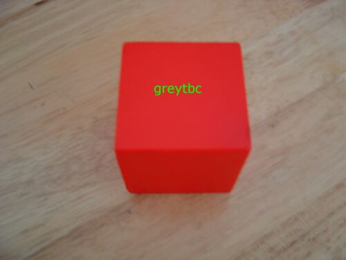 TOSS! 2 Red CUBE 2.5/"-3/" Stress Balls Blank SQUEEZE