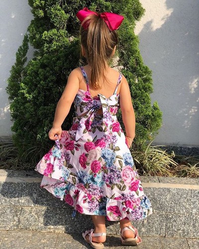 2Pcs Kids Baby Girls Clothing Floral Crop Tops+Skirt Set Summer Outfits 1-6Y