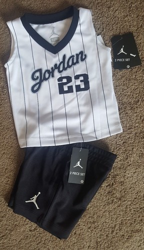 NIKE Air Jordan Blk Striped Jumpman 2piece Short set 12months NWT