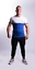Blue Curved Hem Longline Musclefit T Shirt Tee Tapered Fit Clearance Tremor