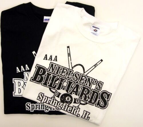 WHITE or BLACK Nielsen/'s Billiards T-Shirt