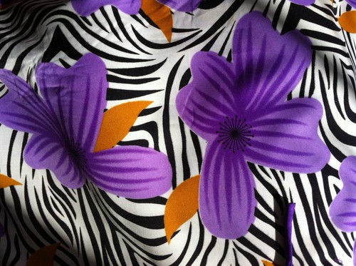 Purple Flower Boho Tunic Kaftan