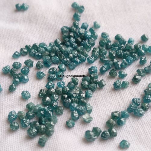 20 Pcs 1.0 to 2.0 mm size natural diamond fancy blue color rough loose diamonds 