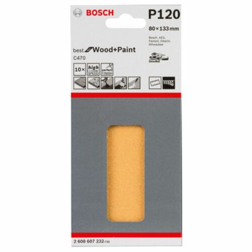 Bosch 80x133mm Pastille de sablage-Set Best for Wood 10-tlgGrain 120