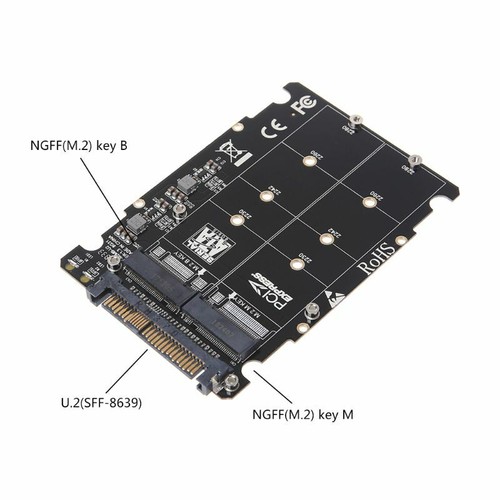 M.2 NVMe SATA-Bus NGFF SSD to PCI-e U.2 SFF-8639 Adapter PCIe M2 Converter 2 in1