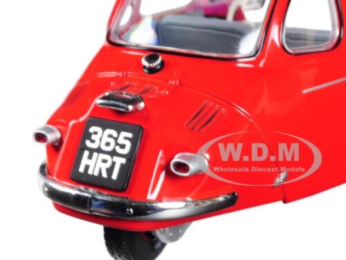 Heinkel Trojan LHD bulle voiture rouge 1//18 Diecast voiture modèle par Oxford 18HE002