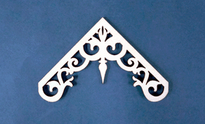 Dollhouse Miniature 1:12 Scale Victorian Gable One Pair