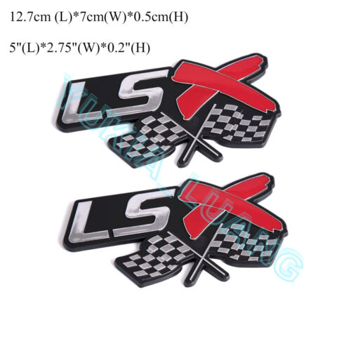 2pcs LSX Emblem Car ABS Body Badge Rear Sticker for Chevy Camaro Cadillac Pontia