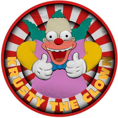 Tuvalu 2020 1$ Krusty The Clown-Classic Comedy 1 Oz Silver Coin Limited Edition 