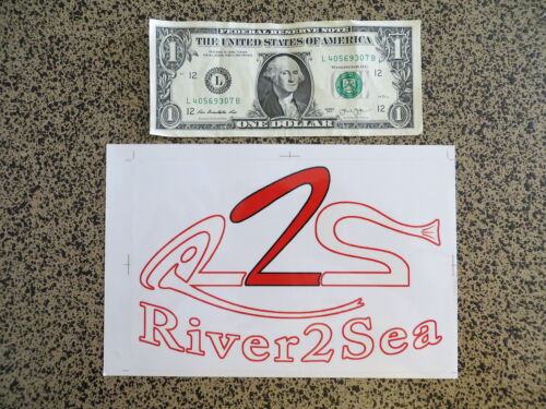 Large River 2 Sea Fishing Sticker 8 x 5 1//4 inches