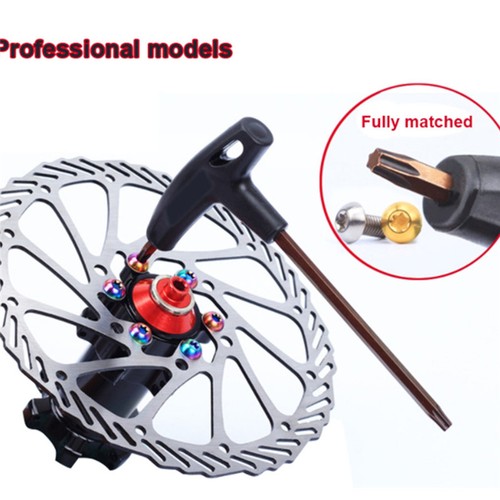 T Handle Duo Hex Bicycle Tool Allen Wrench Set Bike Cycling Rotor Screws 6A