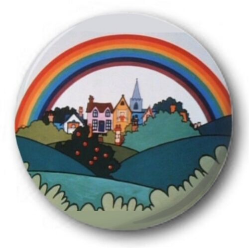 1" Button Badge Kids Retro TV Various 25mm Rainbow Scooby Roland R to S 