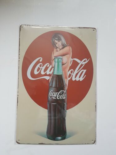 Coca Cola Fille Métal Signe Plaque man cave garage pub bar rétro vintage hangar 