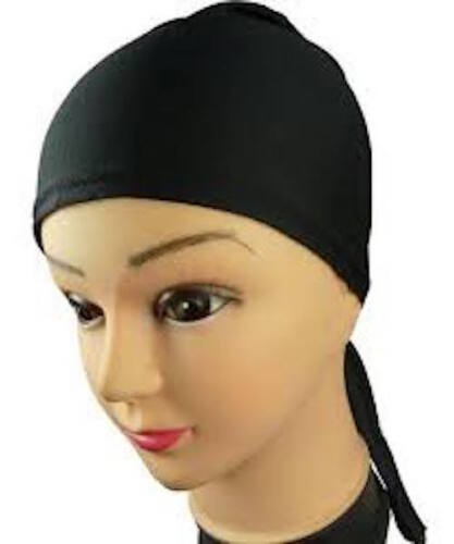 Qualité sous écharpe bonnet à nouer dans le dos capuchon pour hijab tête foulard chimio noir blanc