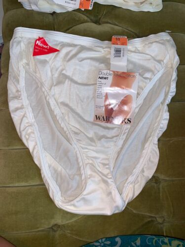 NEW Vintage Warner’s Panties 56170 Double Take Cotton Brief Underwear Size 10