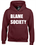 BLAME SOCIETY HOODY HOODIE PRINTED DESIGN ANONYMOUS ANARCHY REVOLUTION