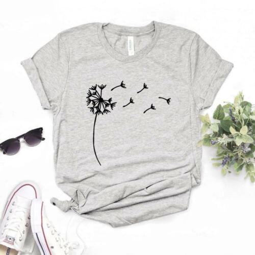 Details about   Wildflower Dandelion Print Women tshirt Cotton Casual Funny t shirt Gift For 