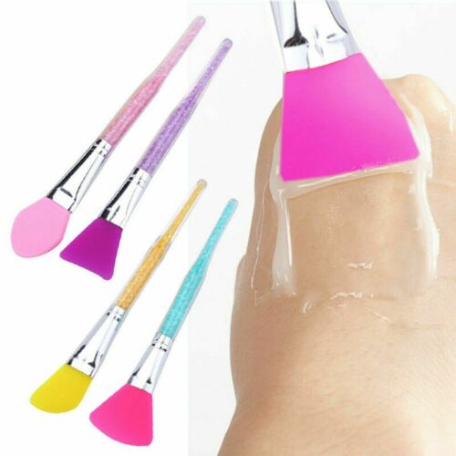 Silicone Face Mask Brush For Facials Hairless Applicator Tool Rhinestone Handle