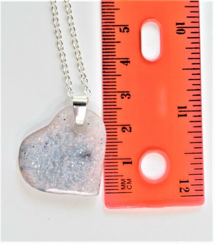 Frozen Heart Small: Epoxy Resin Copper Elite Shungite Pendant Orgonite
