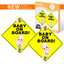 Baby on Board Sign for Car Danolt 2pcs New Upgrade Reflective Kids Safety for