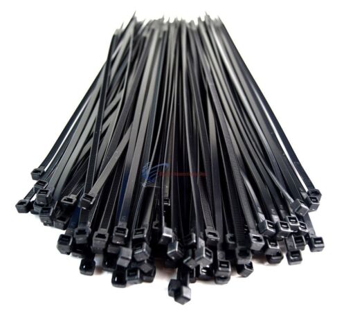500 Pack 11 Inch Cable Tie Heavy Duty Nylon Strap Self Lock Tensile Car Home Use 