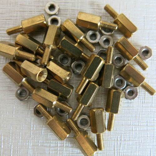 50pcs M3 3mm Male-Female M3x5-30mm+6mm Brass Standoff Spacer with Nuts hexagonal