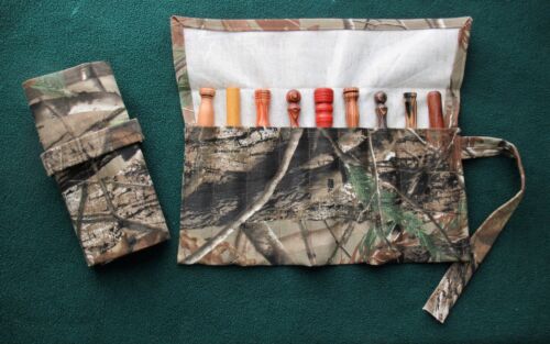 Turkey Hunting Camo Pot Call Striker Roll-Up//Pouch Holds 9 Strikers