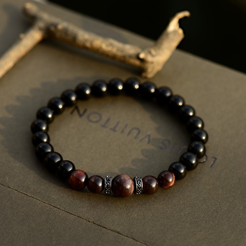 10mm Tiger Eye 8mm Black Agate Beads Zircon Charm Couple Bracelets For Men Women