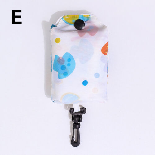 Reusable Foldable Shopping Bag Eco Fruit Animal Tote Handbag Fold Away Clip Hot