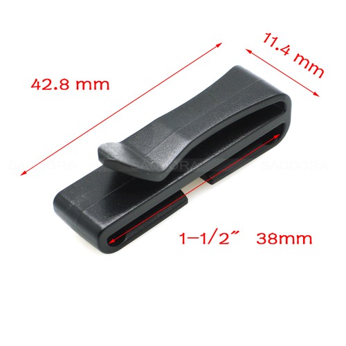 Webbing Ending Clip Quick Slip Keeper Buckle For Backpack Adjusting Strap Black