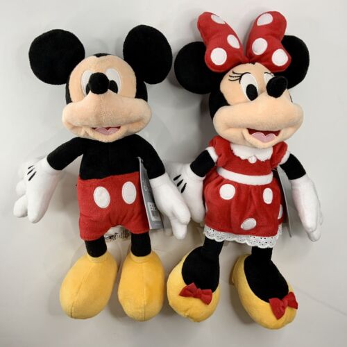 FREE SHIPPING! Disney Mickey /& Minnie Mouse Plush Set 13 Inch With Tags NEW