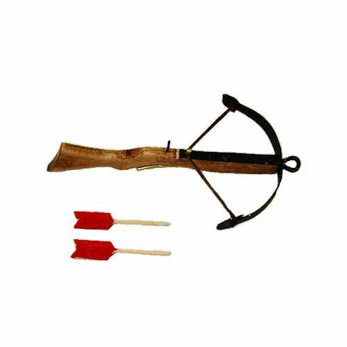 Dollhouse Artisan Harville Wood Renaissance Crossbow /& Arrows Archery Miniature