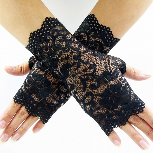 SPITZE ARMSTULPEN SPITZEN HANDSCHUHE GOTHIC FESTIVAL COSPLAY LOLITA PUNK v