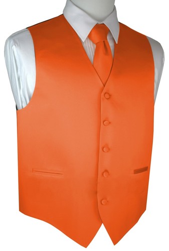Tie /& Hankie Set Prom Men/'s Mandarin Satin Formal Dress Tuxedo Vest Wedding