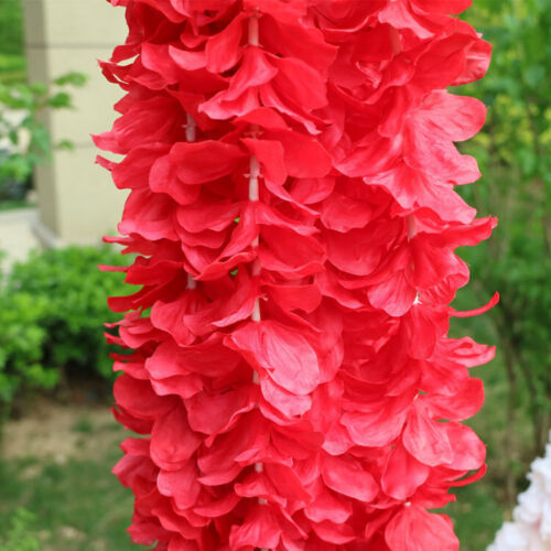 10PCS Artificial Cattleya Garland Flower Vine Ivy Wedding Garden Hanging Decor 