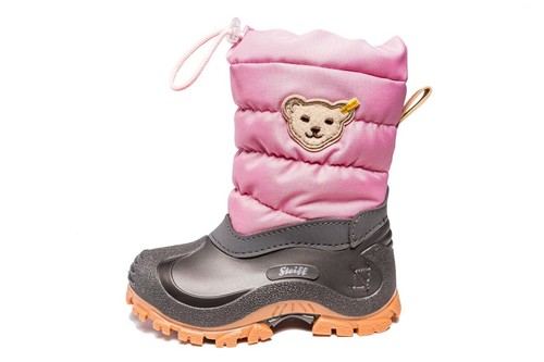 STEIFF Kinderschuhe Stiefel Winterboots rosa braun gefüttert Teddykopf Erica Neu
