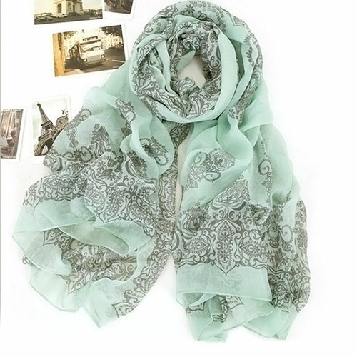 Soft Chiffon Womens Long Scarf Wrap Large Silk Shawl Stole Scarves Super