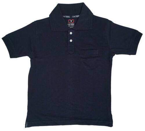 Garçons poche poitrine Plain Polo à Col T-shirt Coton Top 6 mois à 6 ans