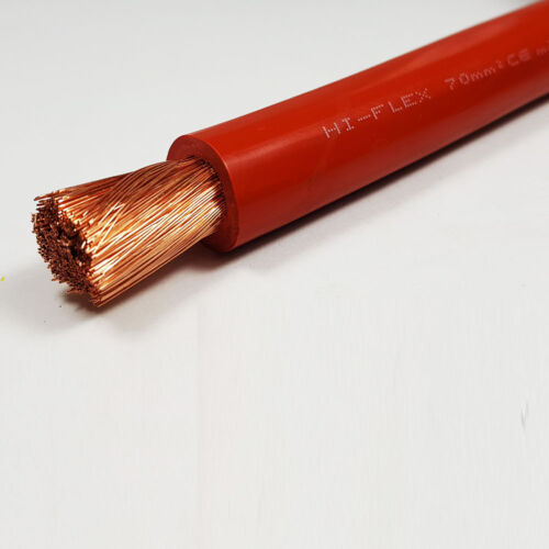 70mm2 485 A Amps Flexible PVC Battery Welding Cable Black Red 1M 1 M Lengths CAR