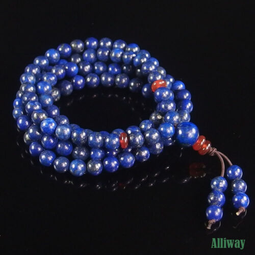 Natural Gemstone Stretchy Beaded Bracelet Necklace 6mm 108 Prayer Healing Beads 