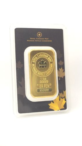 Details about  / Lot of 5 Gold 1 oz RCM Royal Canadian Mint Gold .9999 Fine Sealed In Assay Bars