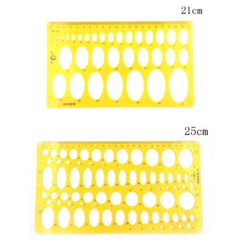 Geometry College Math Stencil Template Ellipse Isometric Oval 21mm 25mm ME