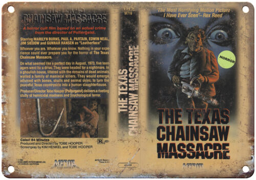Media Home Video Texas Chainsaw Massacre 10/" X 7/" Reproduction Metal Sign V07