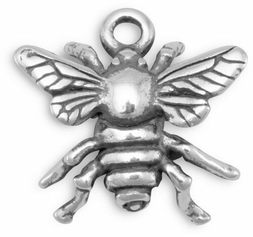 11x12.5mm Bee Charme Argent Sterling .925