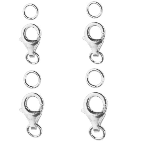 4Pcs 925 Sterling Silver Trigger Lobster Clasp Catch for Bracelet Necklace