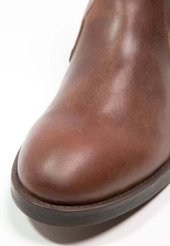 Size UK 8 H by Hudson Men's Tan Friar Zipper Leather Boots 