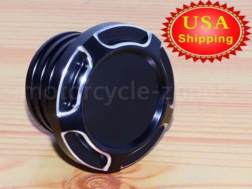 For Harley Gas Tank Cap Vented Fuel Cover Sportster XL 883 1200 Touring Black