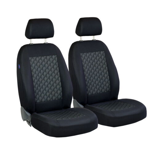 CAR SEAT COVERS FOR CHRYSLER 300 C M FRONT SEATS BLACK GREY 3D EFFECT 