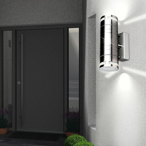In acciaio inox giardino esterno lampada parete Spot Lampada Faretto Up Down sensore Corte strada