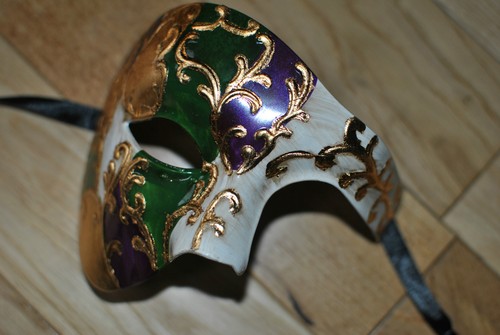 Masquerade //Ball //Prom.UK STOCK.FREEPOST. CAST Venetian Phantom//Half face Mask